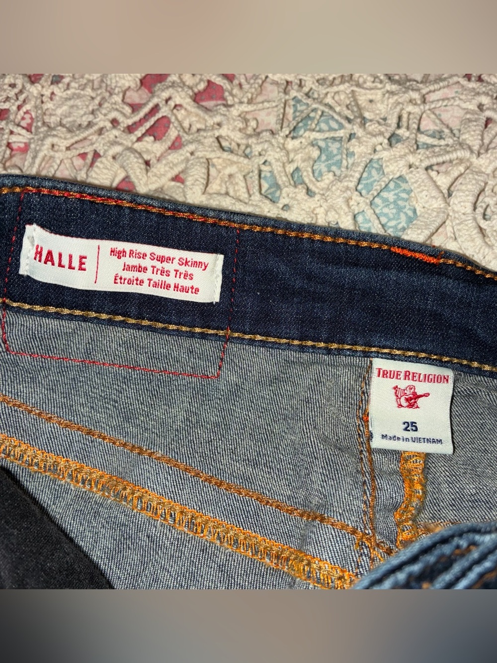 True Religion "Halle" High Rise Super Skinny Crop Jeans - Picture 3 of 11